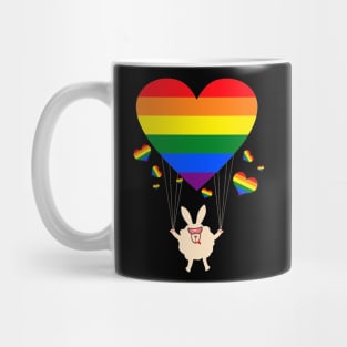 Rabbit Rainbow Flag Sunglasses Gay Pride LGBT Mug